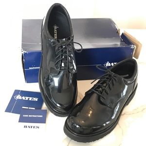 LIKE NEW! BATES Black High Gloss Oxford shoes | sz 12